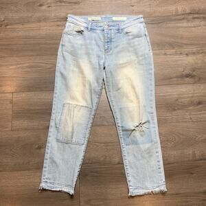 Anthropologie Pilcro Denim Hyphen Button Fly Distressed Jeans Women's Size 29